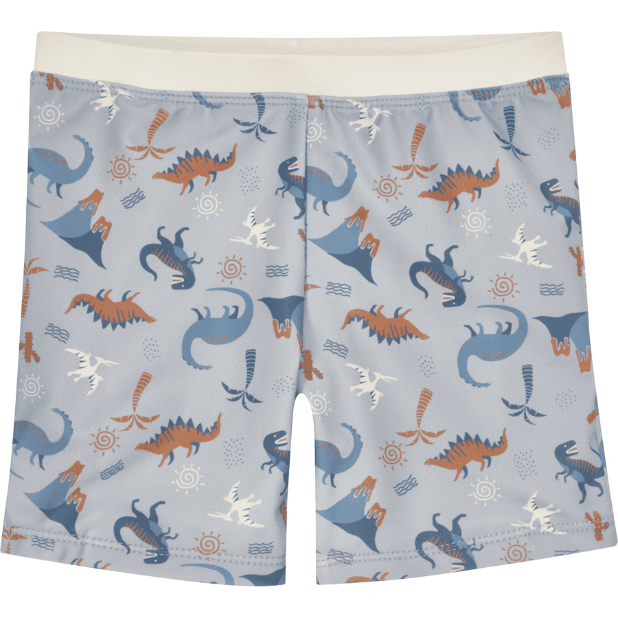 Playshoes  UV-beschermingsbad shorts Dino allover blauw