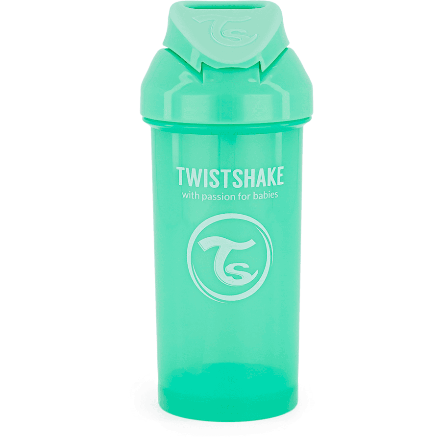 TWISTSHAKE Gourde enfant à paille PP 360 ml, vert pastel