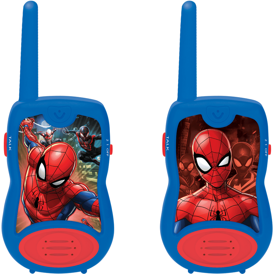 LEXIBOOK Spider-Man Walkie-Talkies bis zu 200 Meter Reichweite mit Gürtelclip