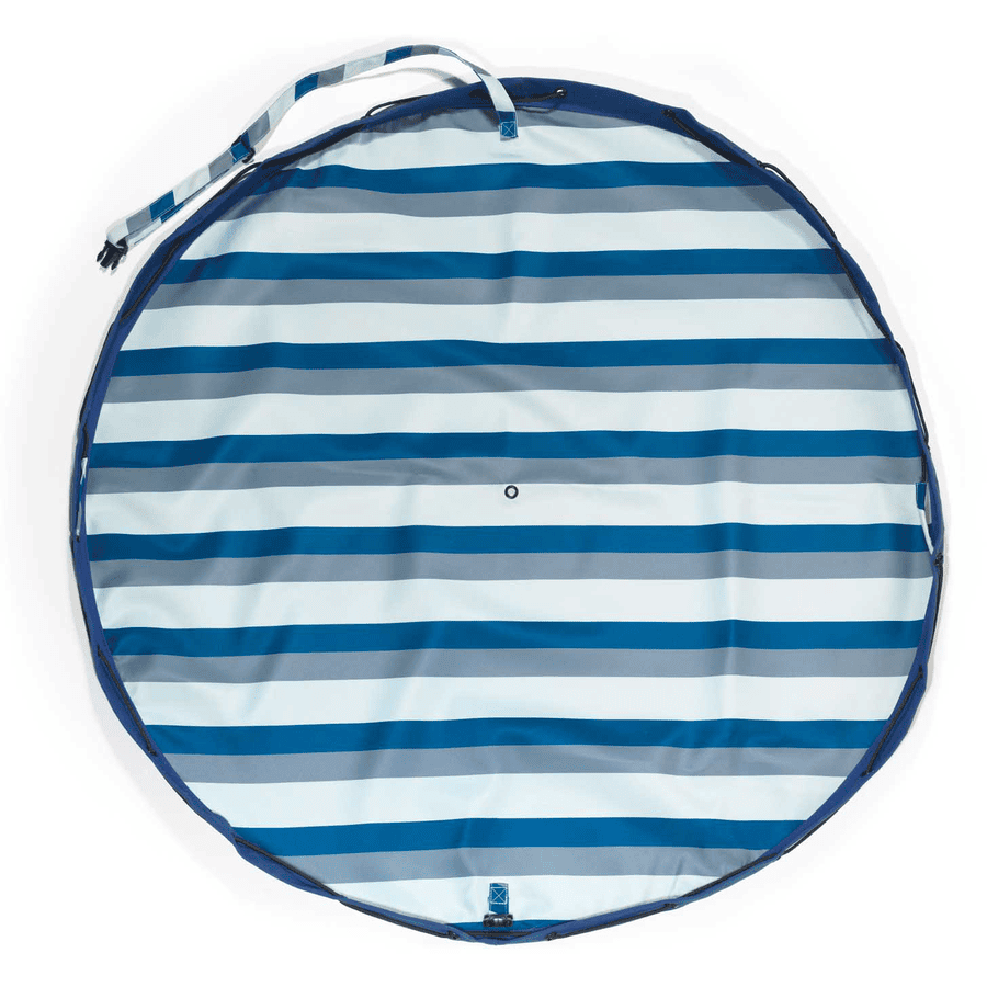 play&go ® Lekmatta Outdoor 2-in-1 Stripes blå/ green ⌀ 140 cm