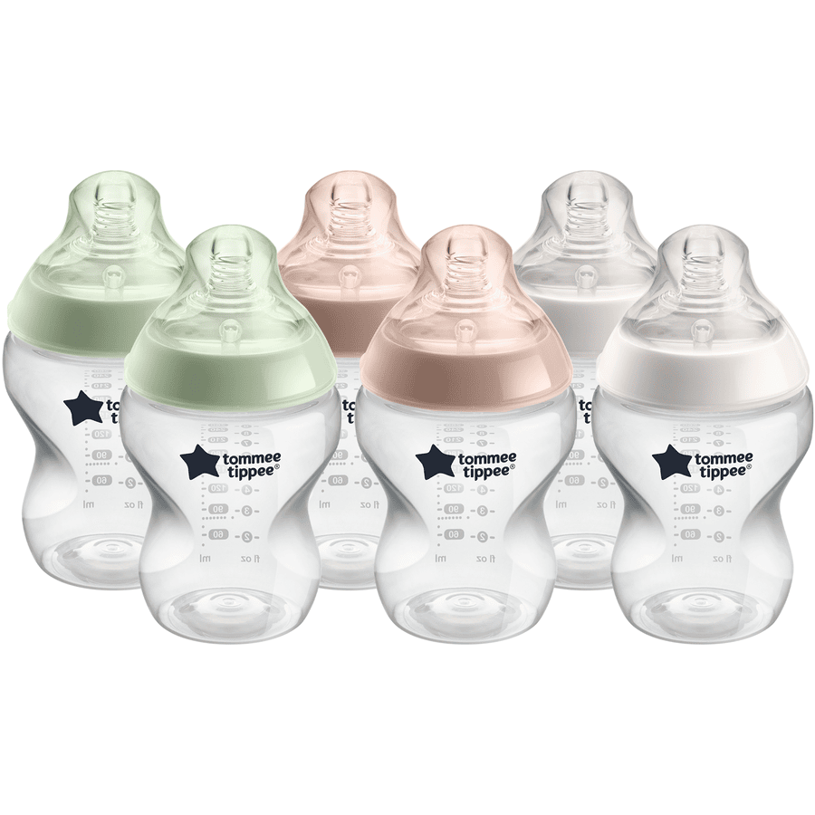 Tommee Tippee Sutteflasker tættere på Nature 6 x 260 ml