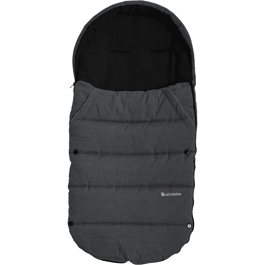 Altabebe vinterfotpose for Barnevogn og Buggy Mørkegrå-Svart