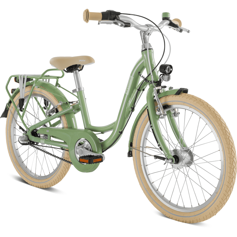 PUKY ® Bicicleta SKYRIDE 20-3 CLASS IC, retro green 