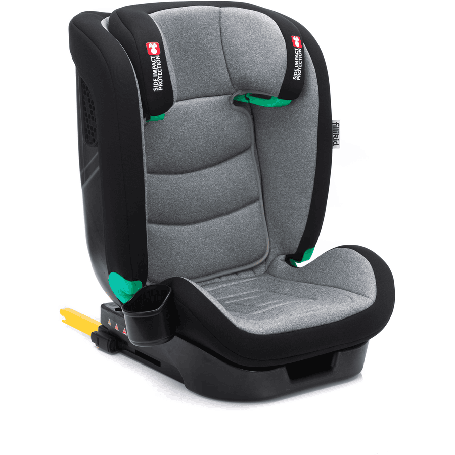 fillikid  Fotelik dziecięcy Elli Pro Isofix i-size 100-150 cm szary