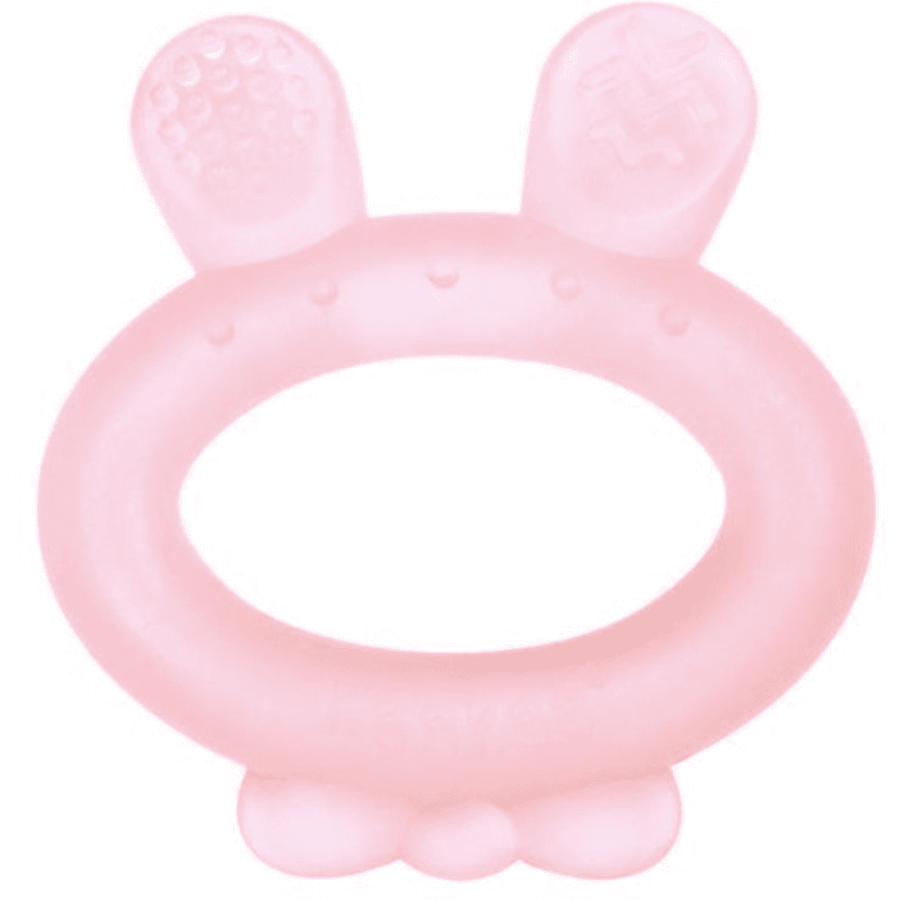 haakaa® Kousací kroužek králičí ucho, růžový