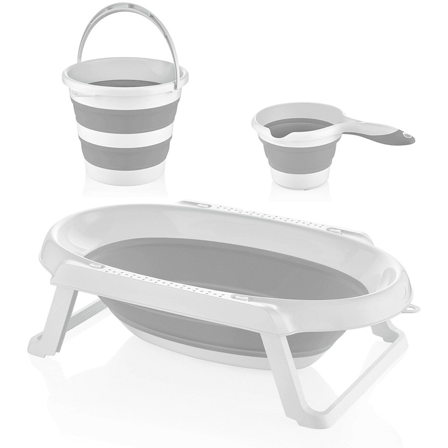 babyJem Badewannsenset faltbar 3-teilig, grau