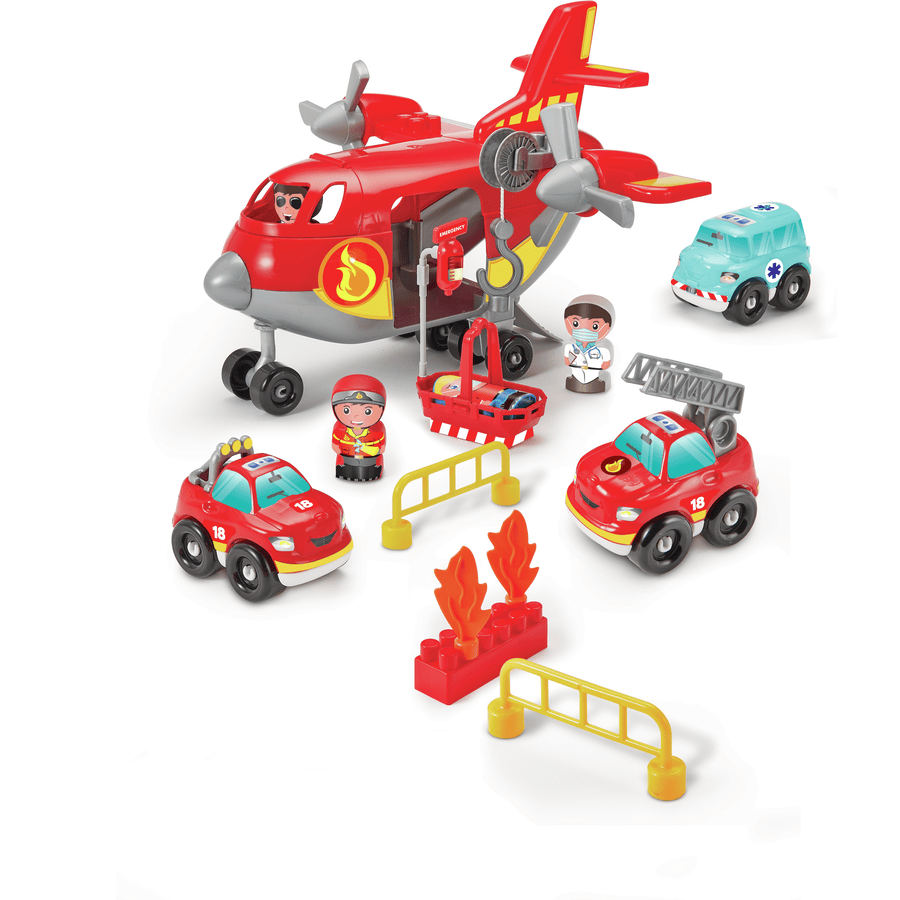 ecoiffier Abrick Feuerwehr Cargo-Flugzeug



