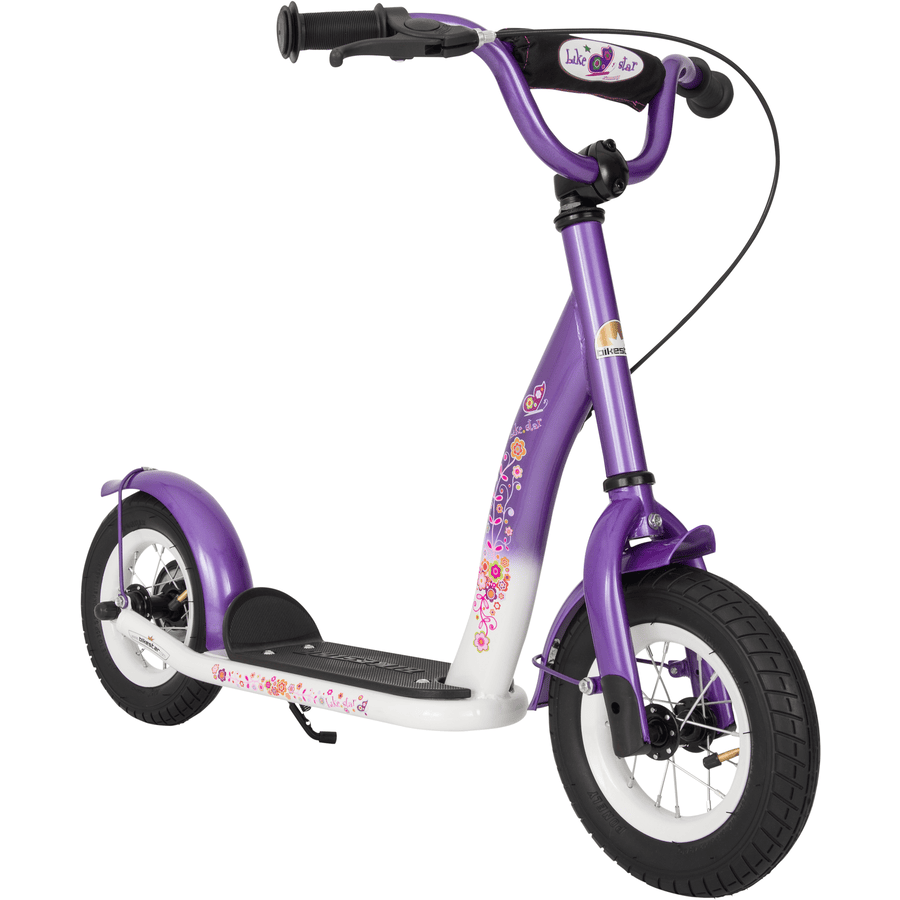 bikestar Kinderroller 10", Classic lila/weiß