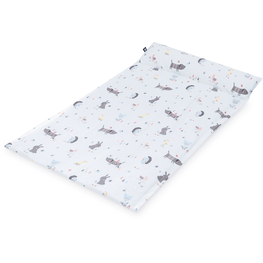 JULIUS ZÖLLNER Housse pour matelas à langer jersey Loop Comfy Softy Crazy Animals 85x75 cm