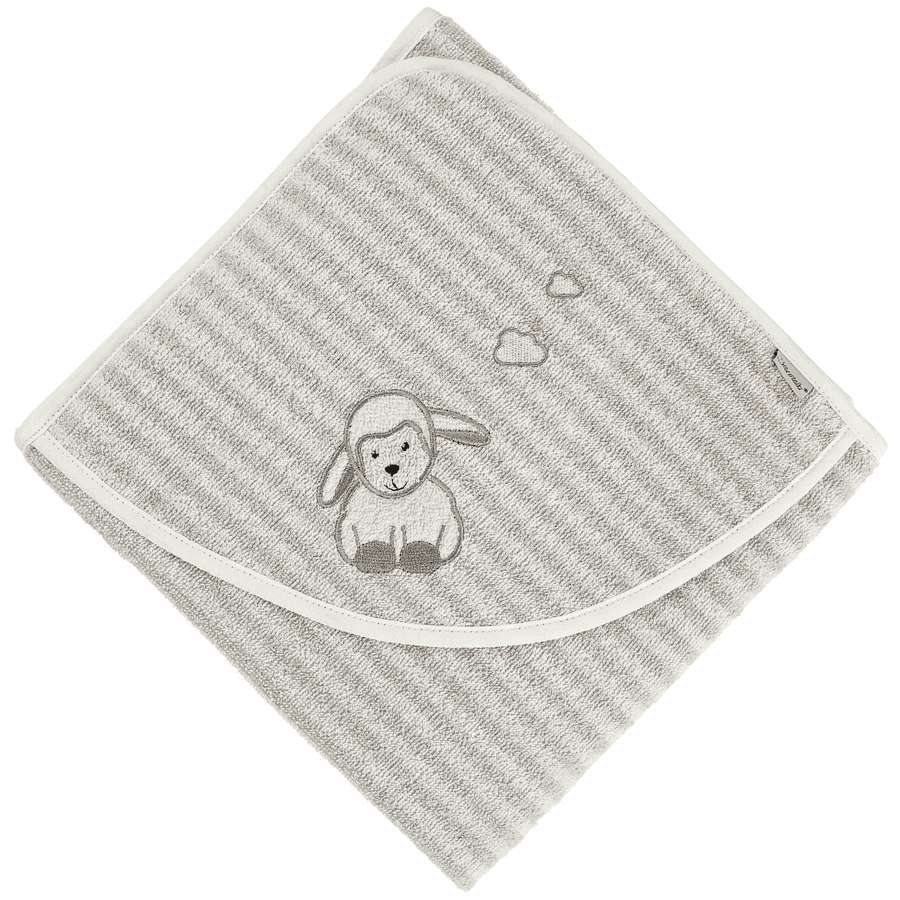 Sterntaler Handdoek met capuchon Stanley  grijs 100 x 100 cm 