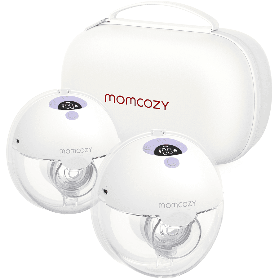 momcozy Bærbar dobbelt brystpumpe M5, lilla