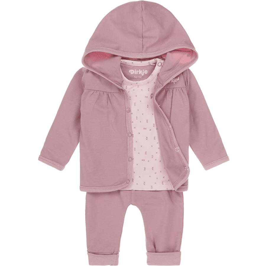 Dirkje Set de tenue 3 pièces mauve light rose