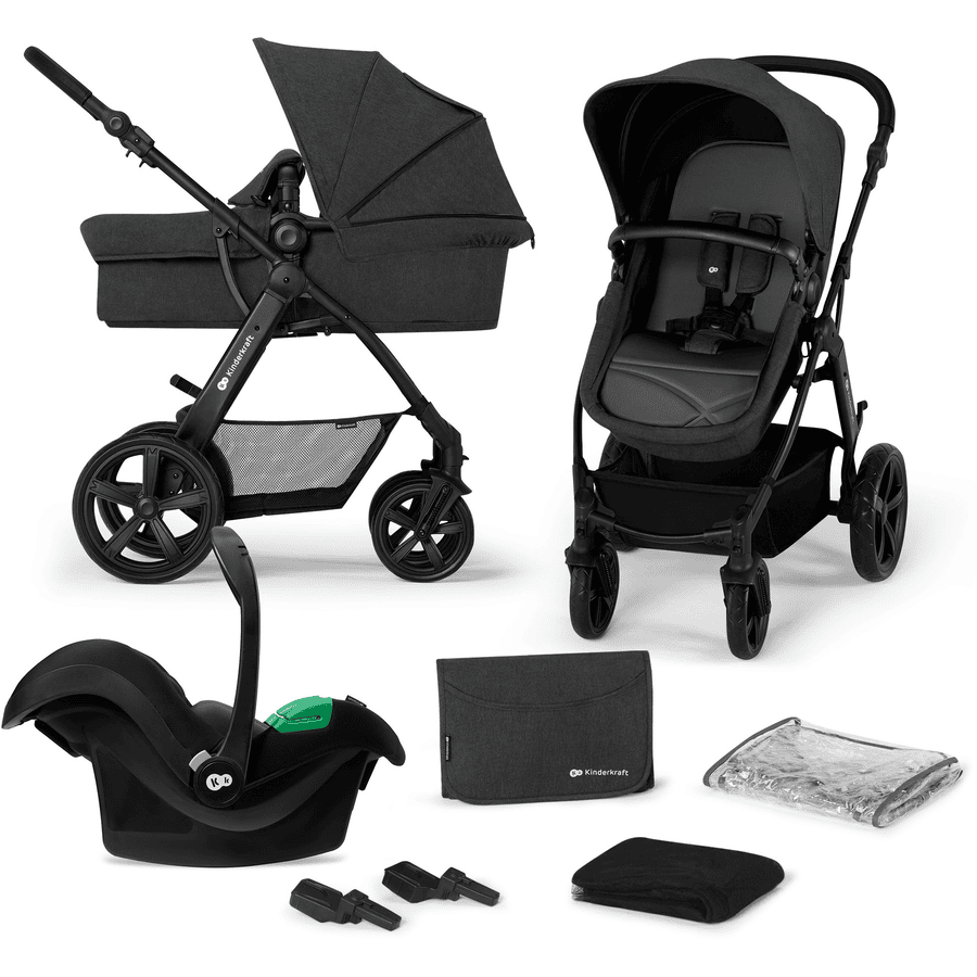 Kinderkraft Moov CT 3 i 1 Mink Pro barnvagn Black 