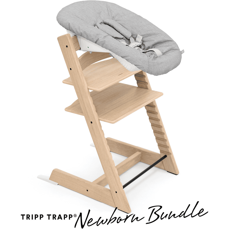 STOKKE® Tripp Trapp® Hochstuhl Oak natur inkl. Newborn Set™ Grey