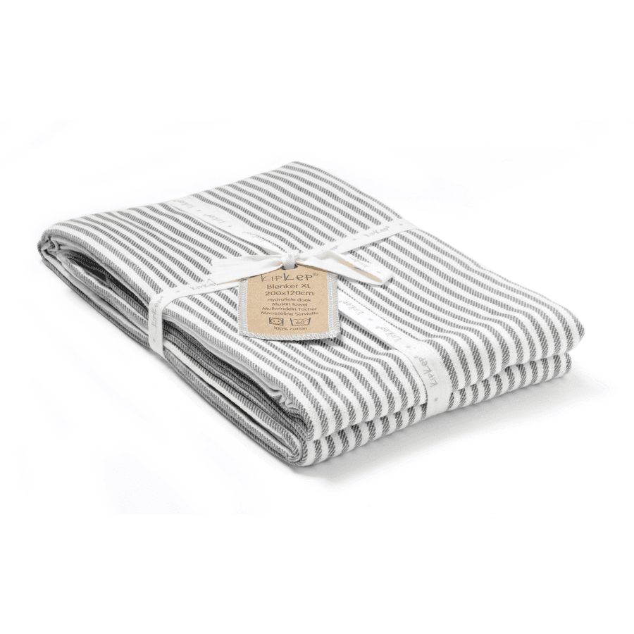 KipKep Blenker Badetuch 200 x 120 cm Smokey Grey