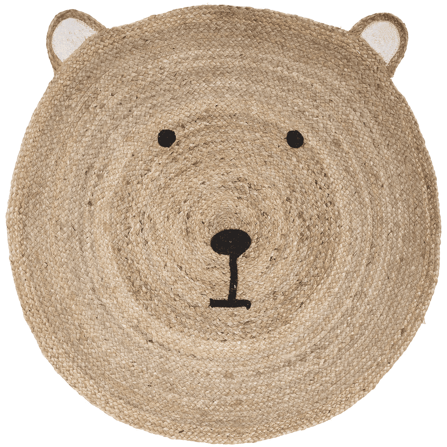 atmosphera Tapis enfant ourson jute 100 cm