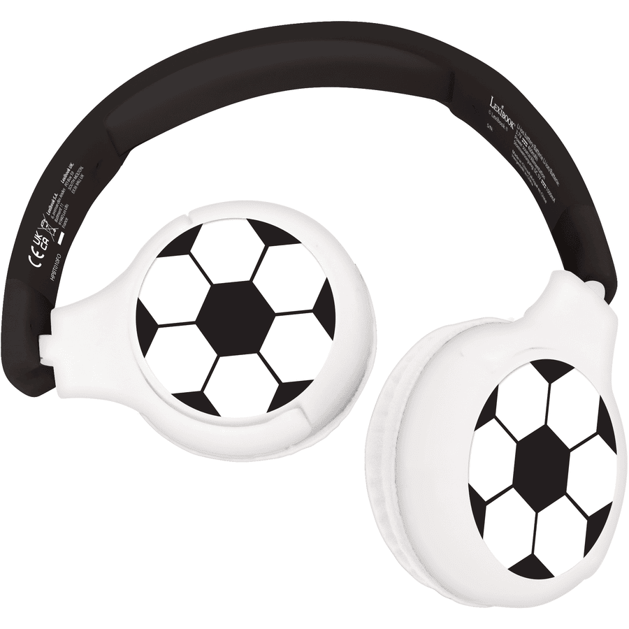 LEXIBOOK Football Connexion Bluetooth® et filaire 2 en 1, écouteurs pliables avec volume sécurisé