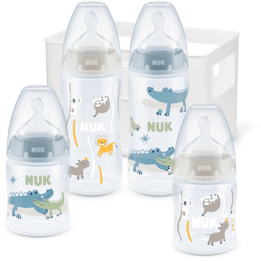 NUK Starter Set First Choice⁺ Temperature Control, ab der Geburt blau/beige