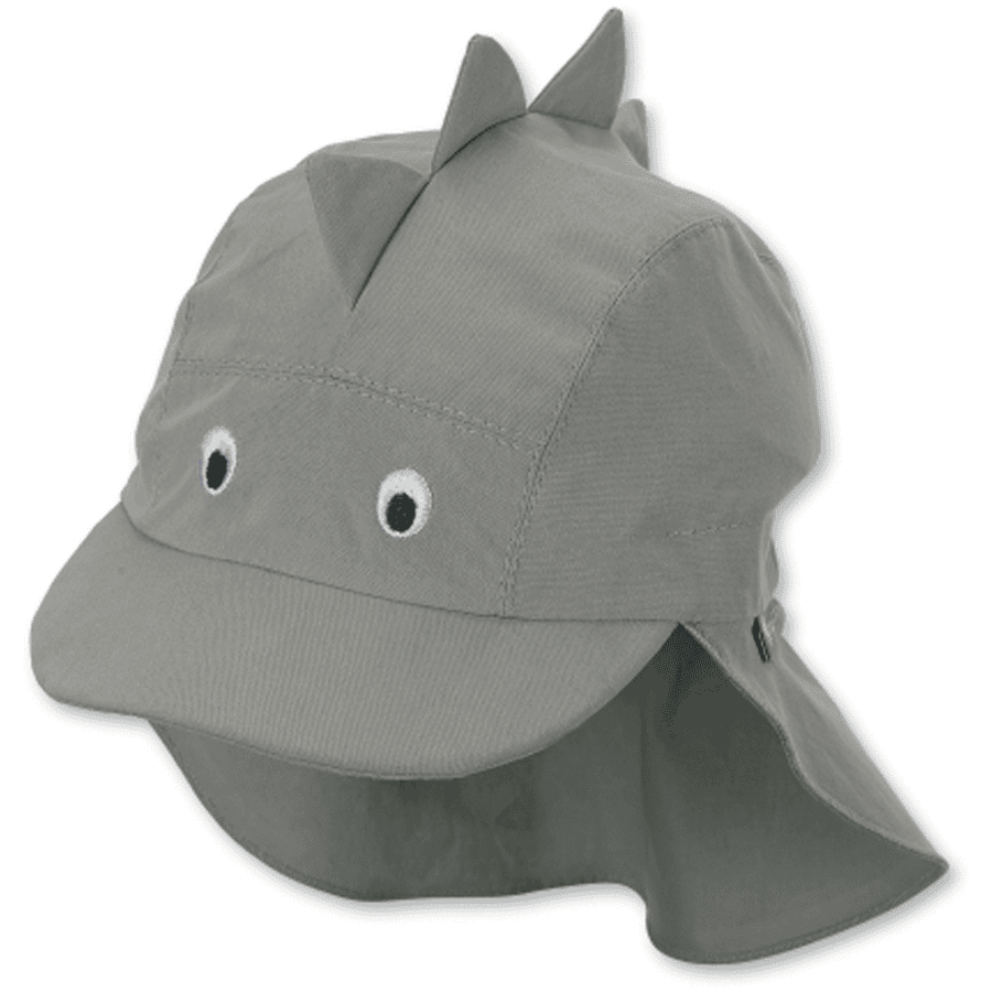 Sterntaler Peaked cap met nekbescherming rookgrijs