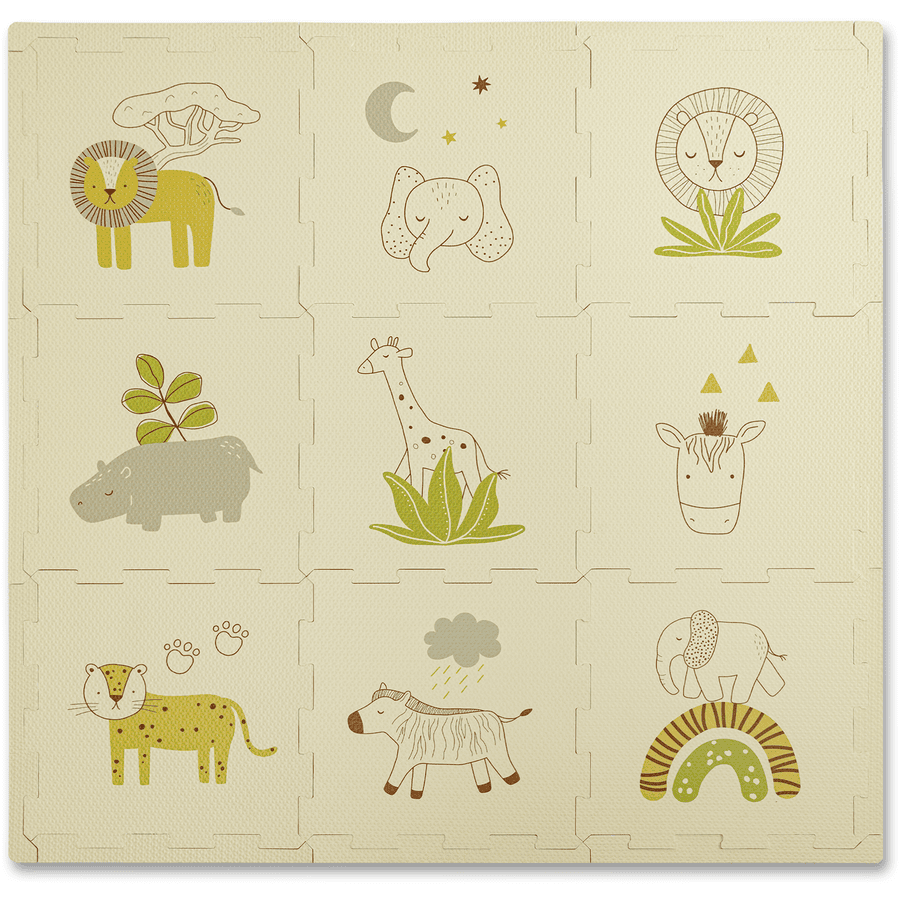 Hakuna Matte Puzzelmat voor baby's - Safari Dieren