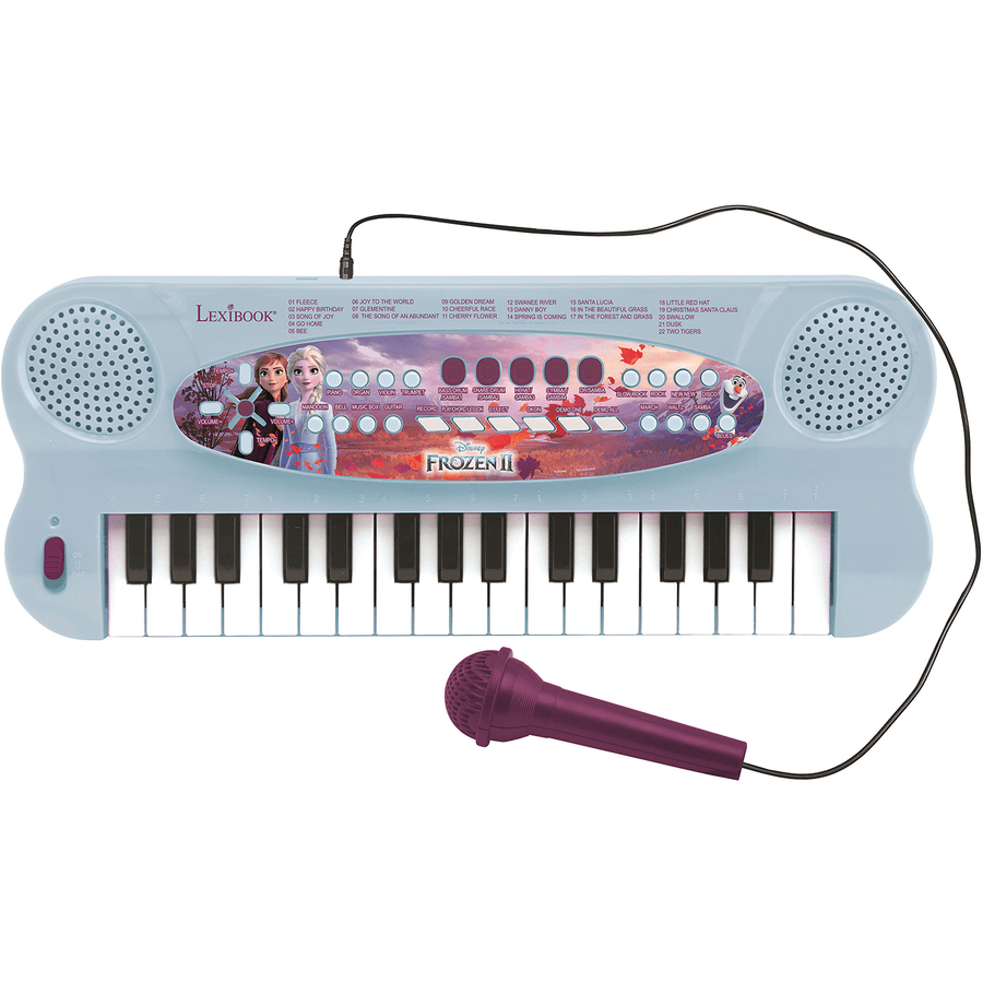 LEXIBOOK Disney Ice Queen 2 - 32 näppäintä mikrofonilla pianolle laulamista varten