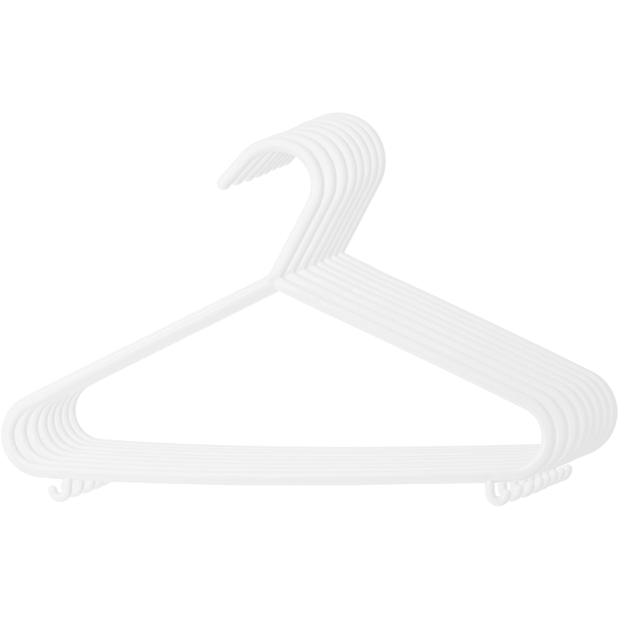 BIECO Klädgalgar  av plast (8 st vit)