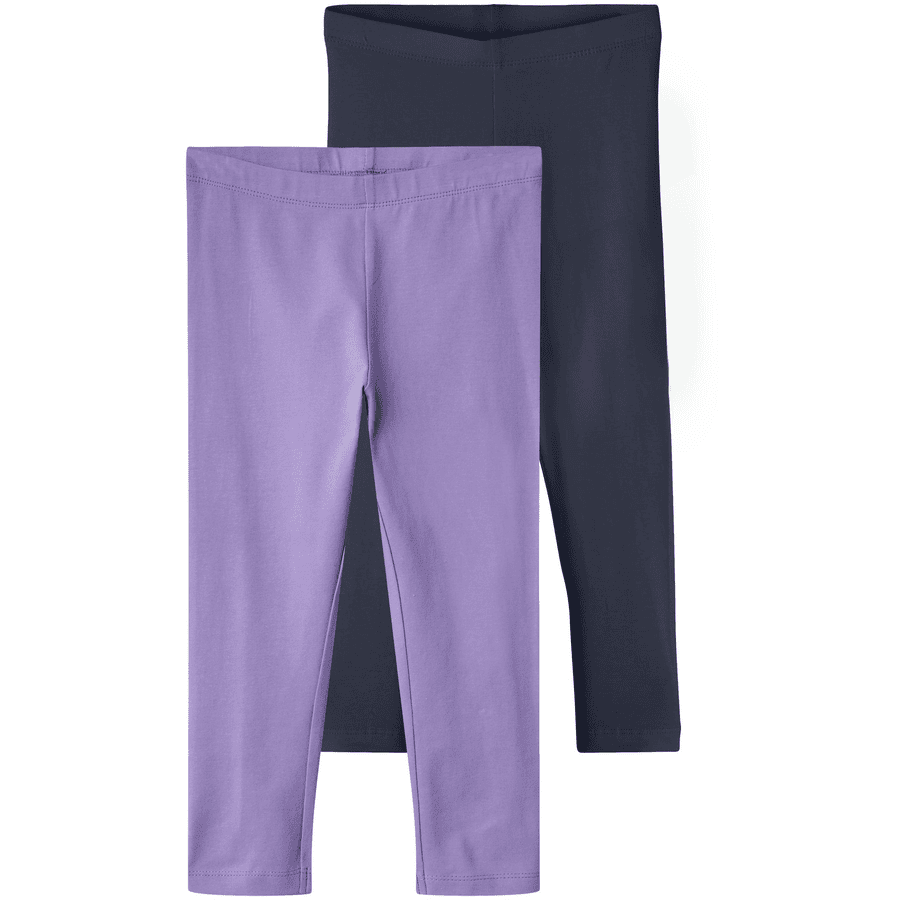 name it Leggings 2-pack Nkfvivian Sand Verbena/Mørk safir