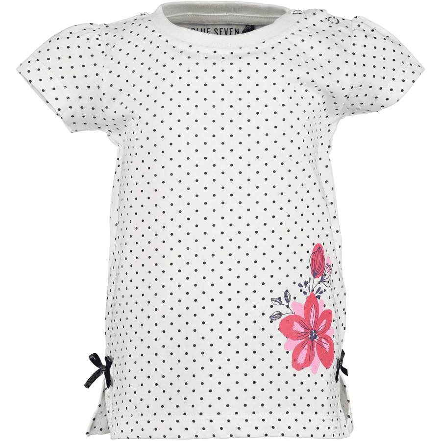 BLUE SEVEN  Camiseta flores blancas