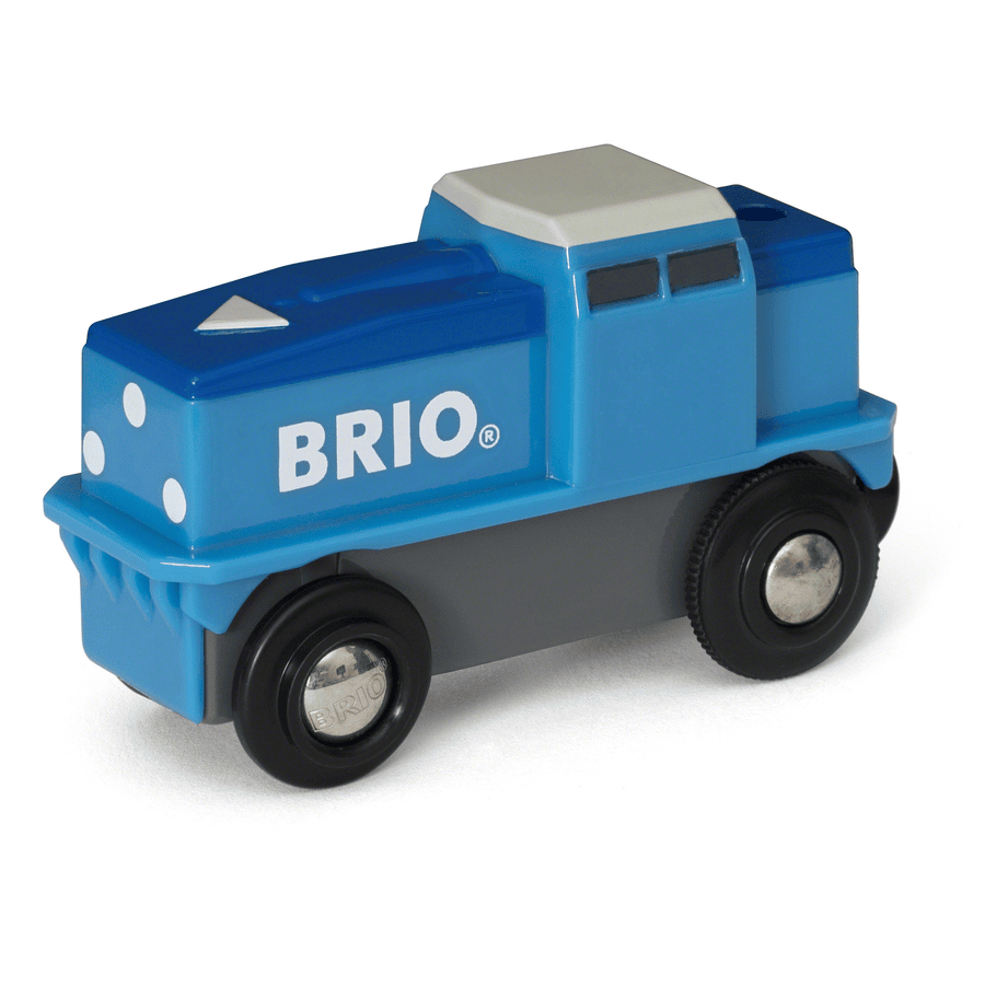 BRIO® WORLD Blauwe Batterij- Goederenlocomotief 33130