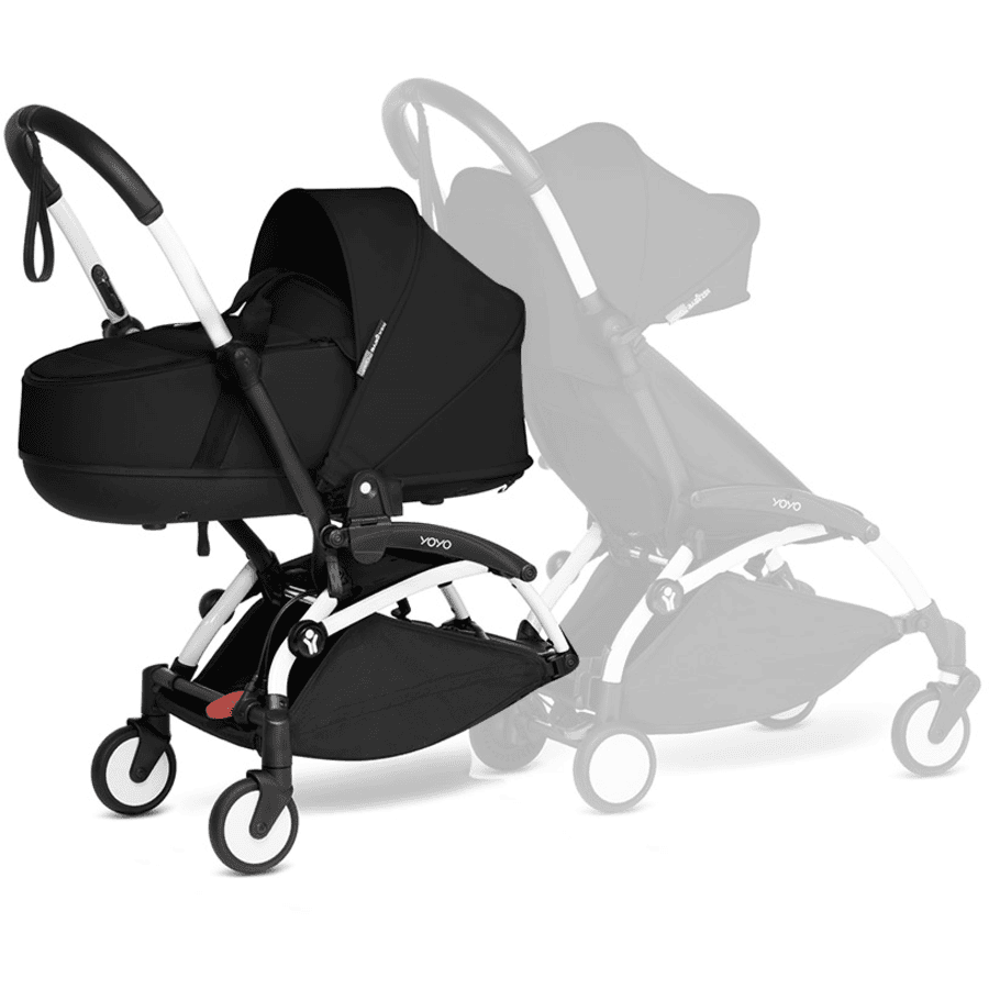 BABYZEN Kinderwagen YOYO 0+ connect White mit Liegewanne Black babymarkt.de