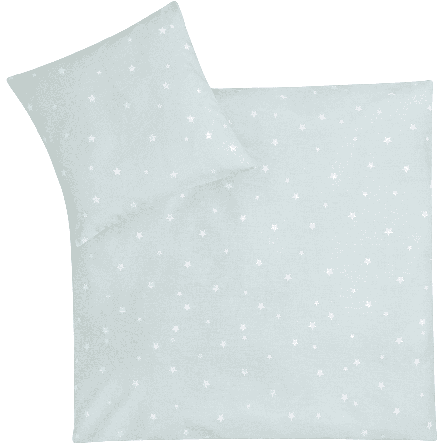 JULIUS ZÖLLNER Jersey sengetøj lama / stjerne mint 80 x 80 cm