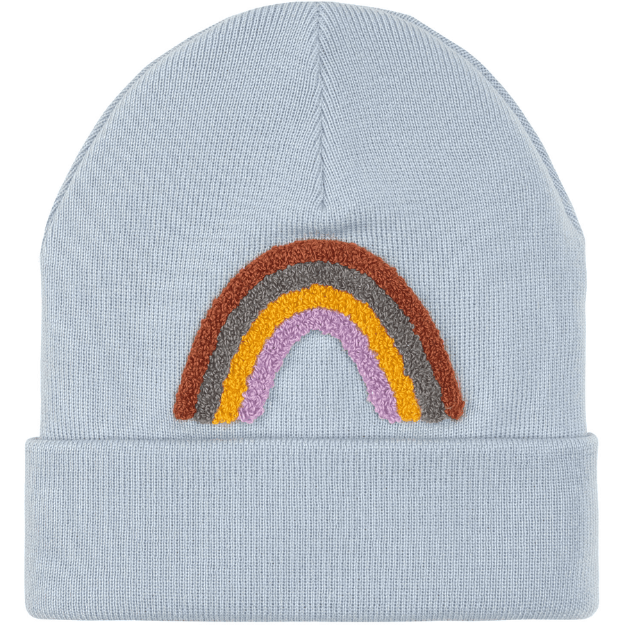 LÄSSIG Kinder Beanie Mütze Little Gang Regenbogen hellblau