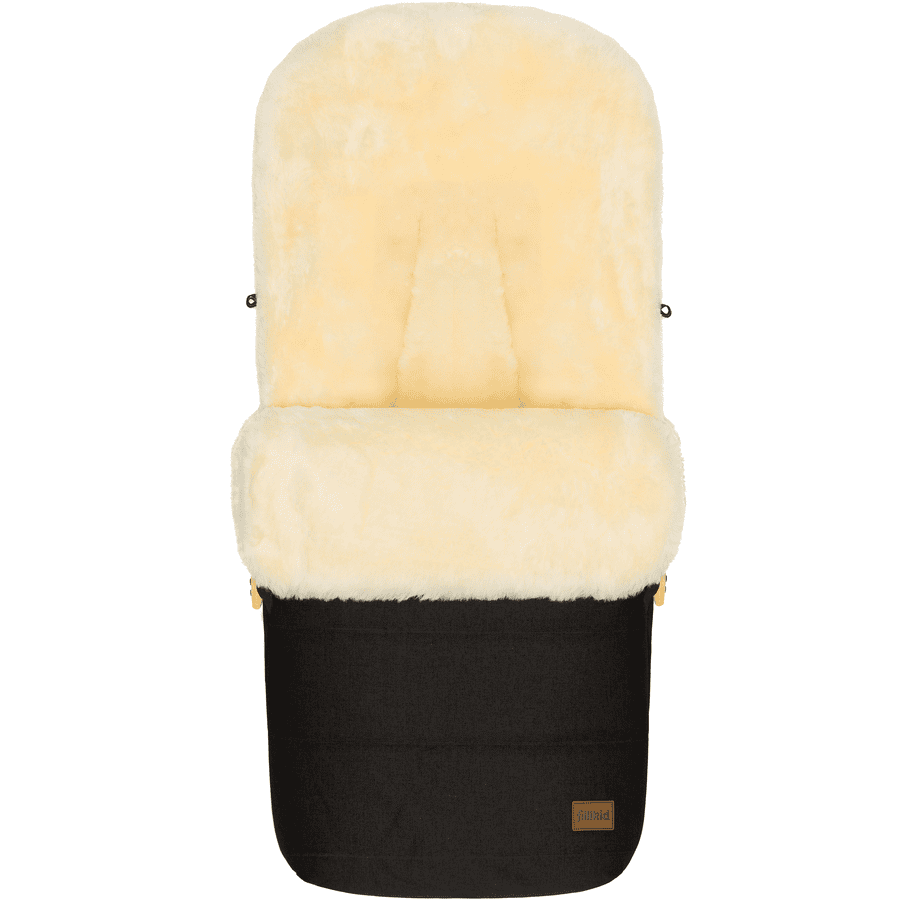 fillikid Winterfußsack Bernina Style Lammfell natur ebenholz