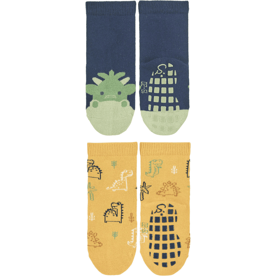 Sterntaler Calcetines ABS Pack Doble Dragón y Dinos marine 
