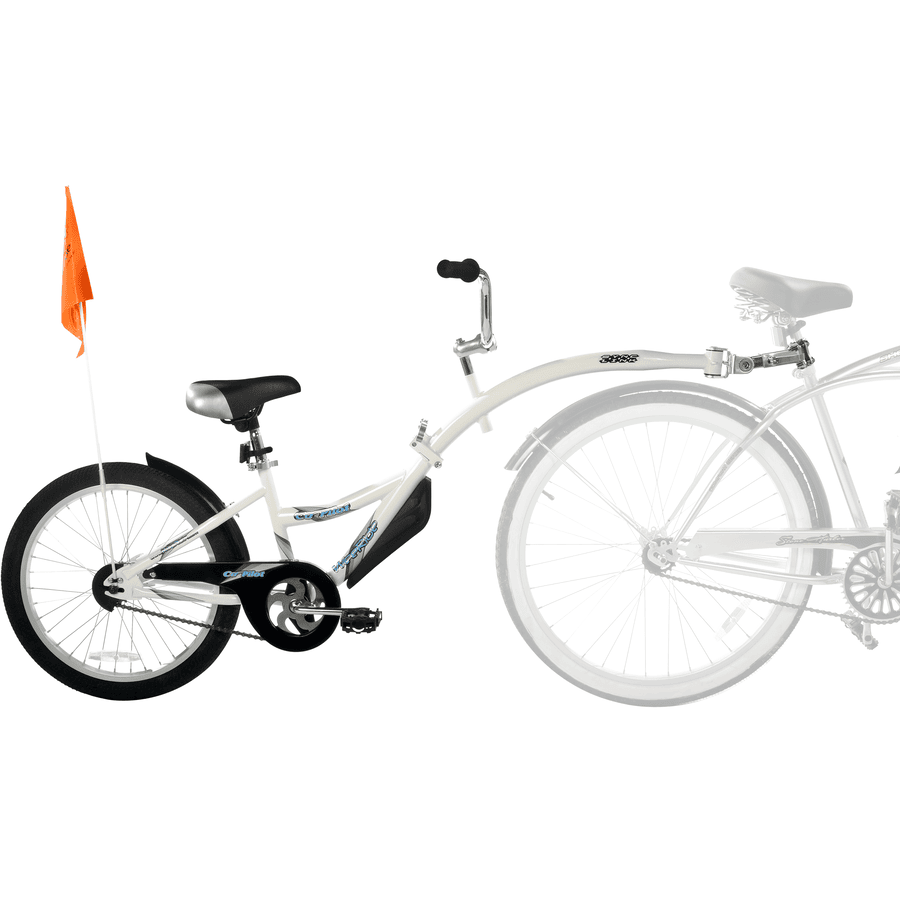 WeeRide Remolque de bicicleta para niños Tandem Copilot White 