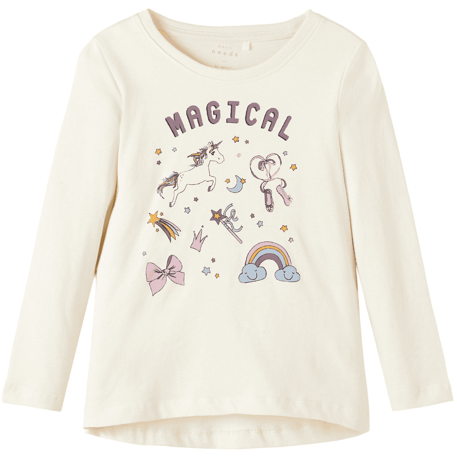 name it Langarmshirt Nmfviolet Whitecap Gray