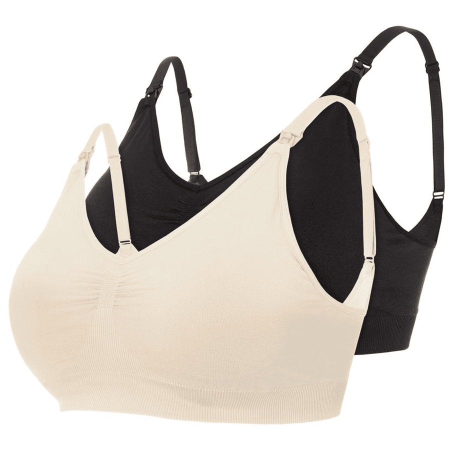 mama;licious Amme-BH MLILJA 2-pakning beige/svart