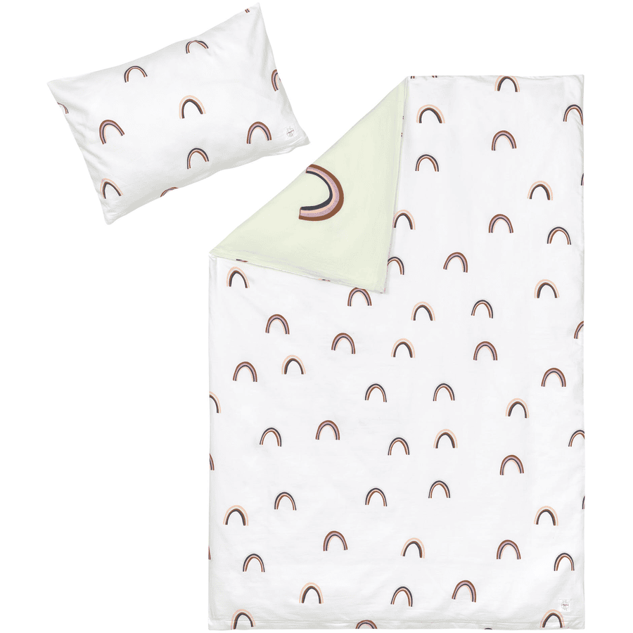 LÄSSIG Sängkläder regnbågsgrön Milky 100 x 140 cm