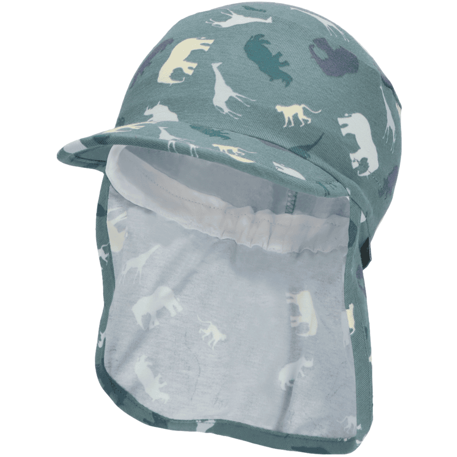 Sterntaler Peaked cap med nakkebeskyttelse Safari mørkegrønn