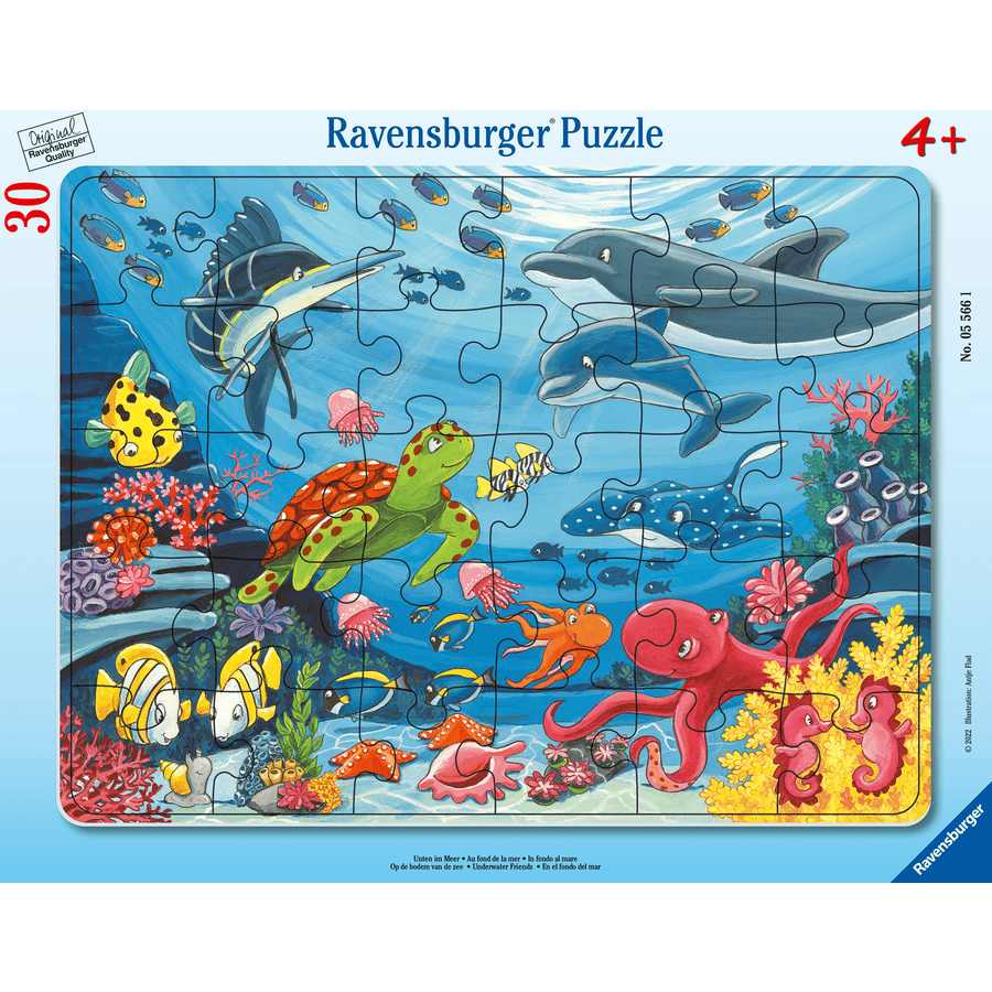 Ravensburger Puzzle con cornice - Giù nel mare 30 pezzi