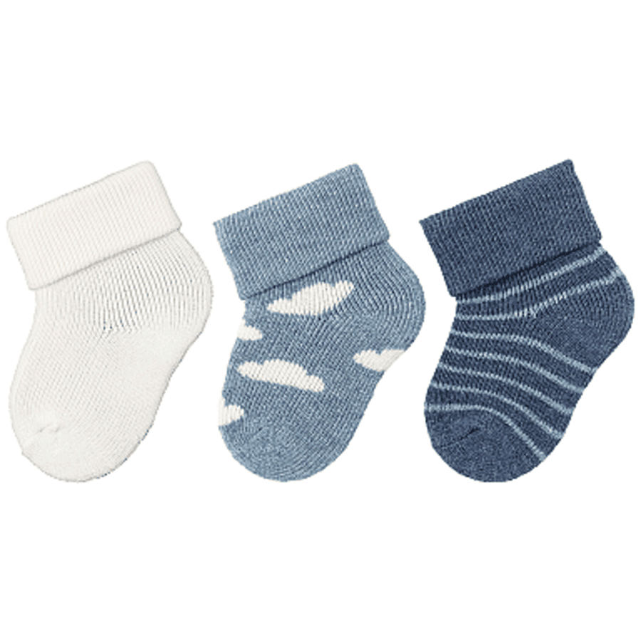 Sterntaler Chaussettes premier âge pack de 3 nuages écru 