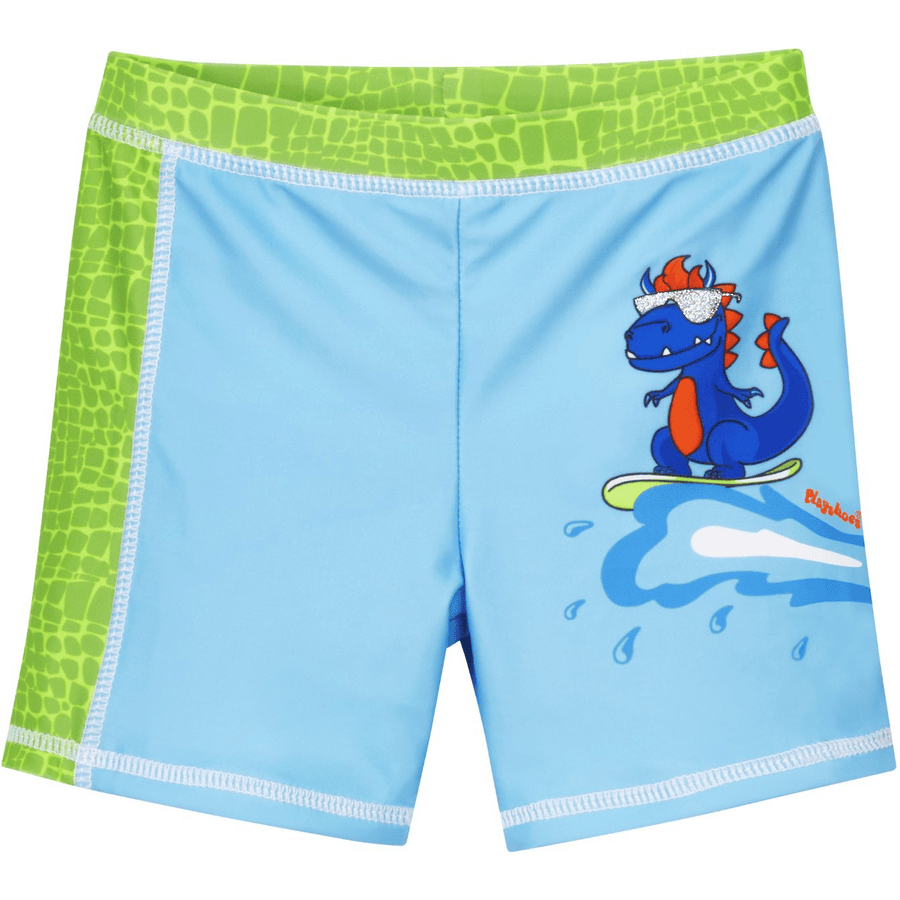 Playshoes Short de bain enfant anti-UV dinosaure bleu/vert