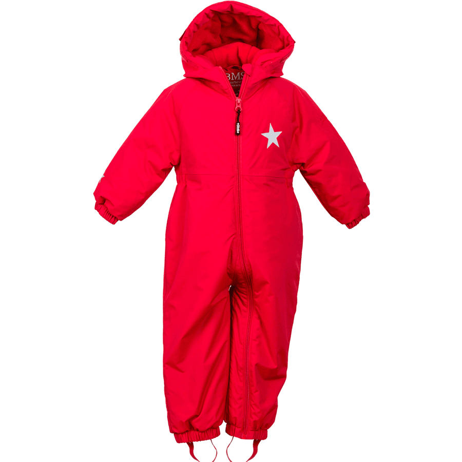 BMS jumpsuit med hette "BabyTodd`s" rød