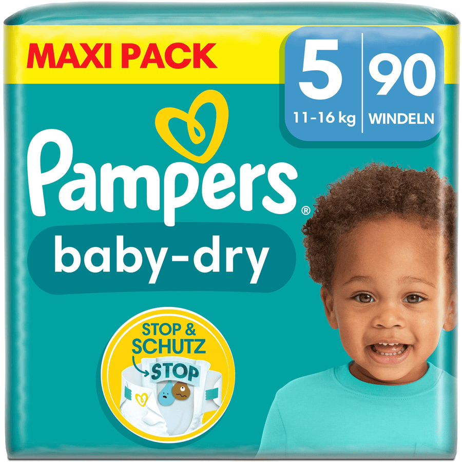 Pampers Pieluszki Baby-Dry, rozmiar 5 Junior , 11-16kg, Maxi Pack (1 x 90 pieluszek)