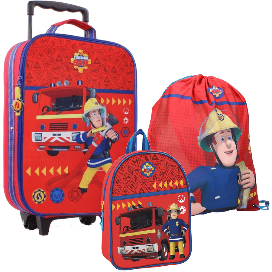 Publiciteit toeter prinses Vadobag Trolley Koffer Set Brandweerman Sam Ready Steady Rescue |  pinkorblue.nl