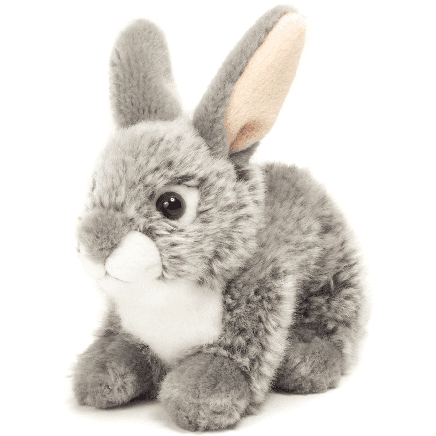 Teddy HERMANN ® Coniglietto seduto grigio 18 cm