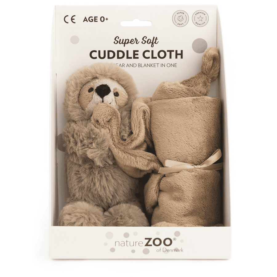 natureZoo of Denmark Super Soft Schmusetuch Faultier, braun