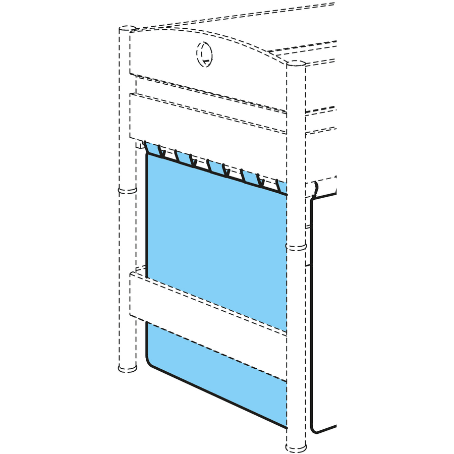 PAIDI Einzelvorhang 120cm hellblau/weiß