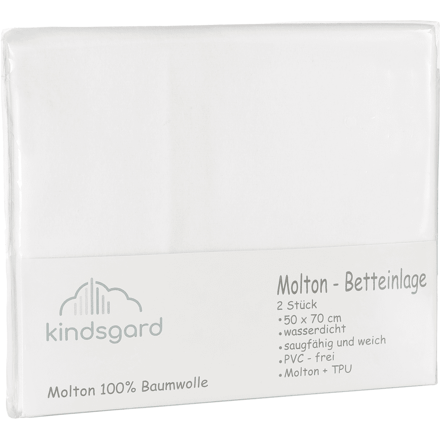 kindsgard Sengeunderlag 2-pakning 50 x 70 cm hvit 