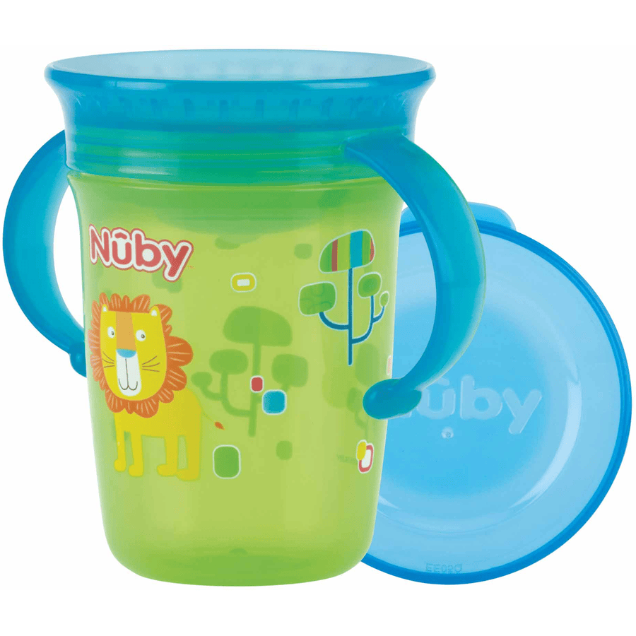 Nûby 360 ° Tritan juomakuppi WONDER CUP 240 ml vihreänä